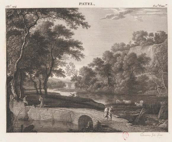 Paysage au pont., Patel, Pierre, XVIIe siècle (1600 - 1700)