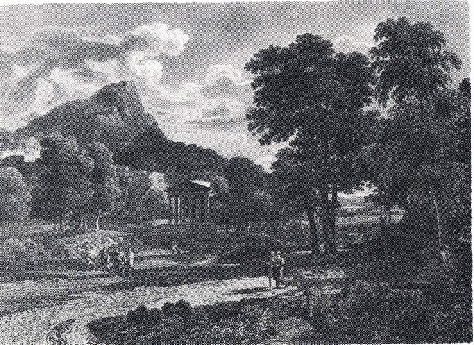 Vue prise de la ville de Phoenos et du temple de Minerve, Bertin, Jean-Victor, XIXe siècle (1800 - 1900)