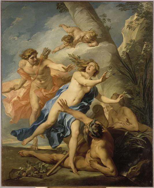 Apollon poursuivant Daphné, Van Loo, Louis-Michel, XVIIIe siècle (1700 - 1800)
