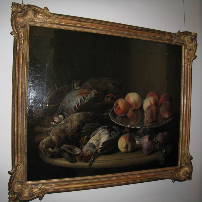 Nature morte à la coupe de pêche et au gibier, Desportes, Alexandre-François, 1e tiers du XVIIIe siècle (1726)