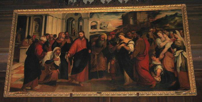 Le Christ et la femme adultère, Bonifacio de' Pitati, XVIe siècle (1500 - 1600)