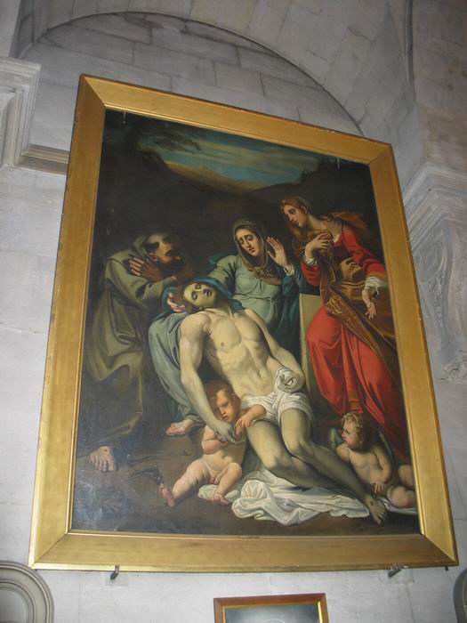 Pietà avec saint François et sainte Marie-Madeleine ou Le Christ mort, Аннибале Карраччи, XIX век (1800–1900)