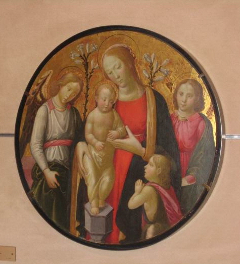La Vierge et l'Enfant, avec deux anges et le petit saint Jean, Maître de Marradi, XVe siècle (1400 - 1500)