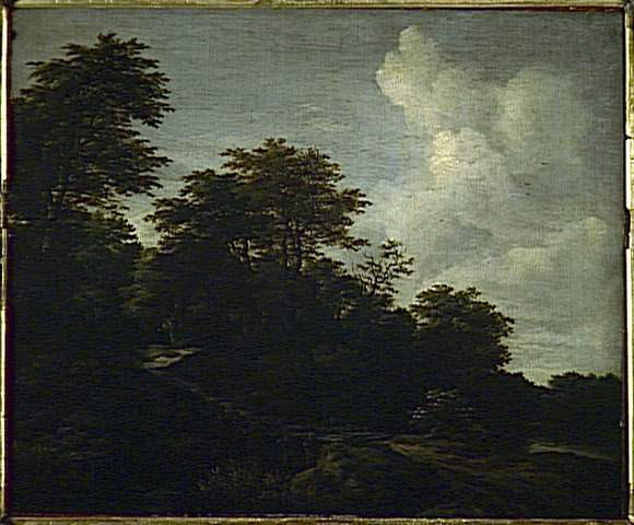 Le Troupeau sur la passerelle, vers 1650-55, Ruisdael, Jacob Isaacksz van, XVIIe siècle (1600 - 1700)