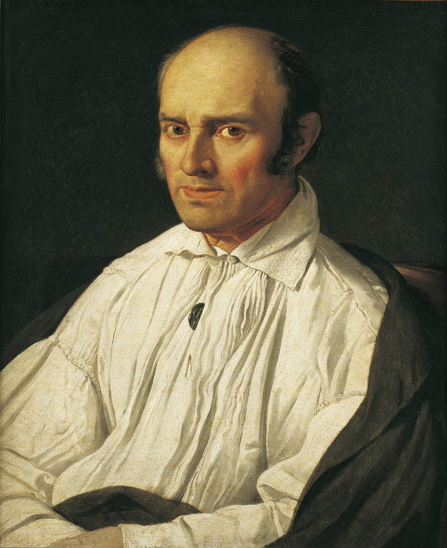 Portrait du "Père Desmarets" (1764-1832) identifié autrefois comme le peintre Frédéric Desmarais ou le graveur Sébastien Desmarets, Ingres, Jean-Auguste-Dominique, 1e quart du XIXe siècle (1805)