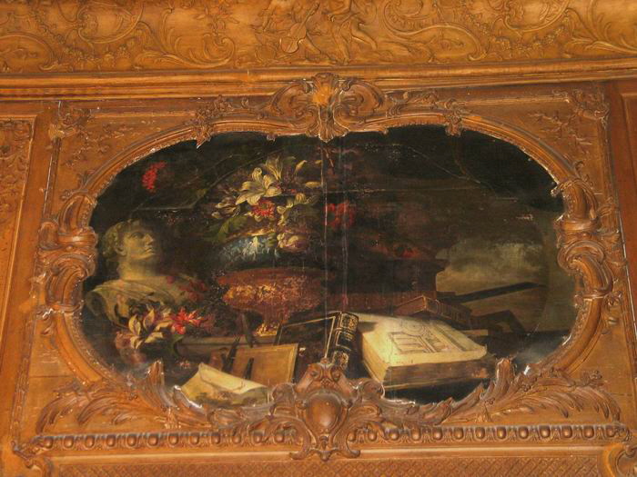 Bouquet de fleurs, livres, etc., Boullogne, Madeleine de, XVIIIe siècle (1700 - 1800)