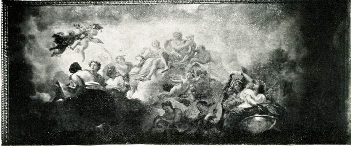 Plafond : Apollon et les muses., Dorigny, Michel, XVIIe siècle (1600 - 1700)