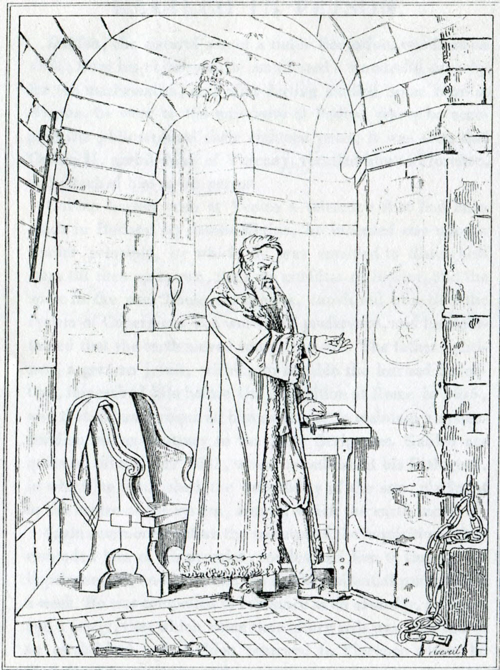Galilée en prison, Laurent, Jean-Antoine, XIXe siècle (Salon de 1822) (1822)