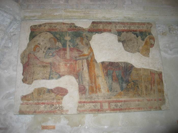Quatre personnages autour d'une sorte de petite crédence ou Dames à la fontaine, Anonyme, XIVe siècle (1350 - 1399)