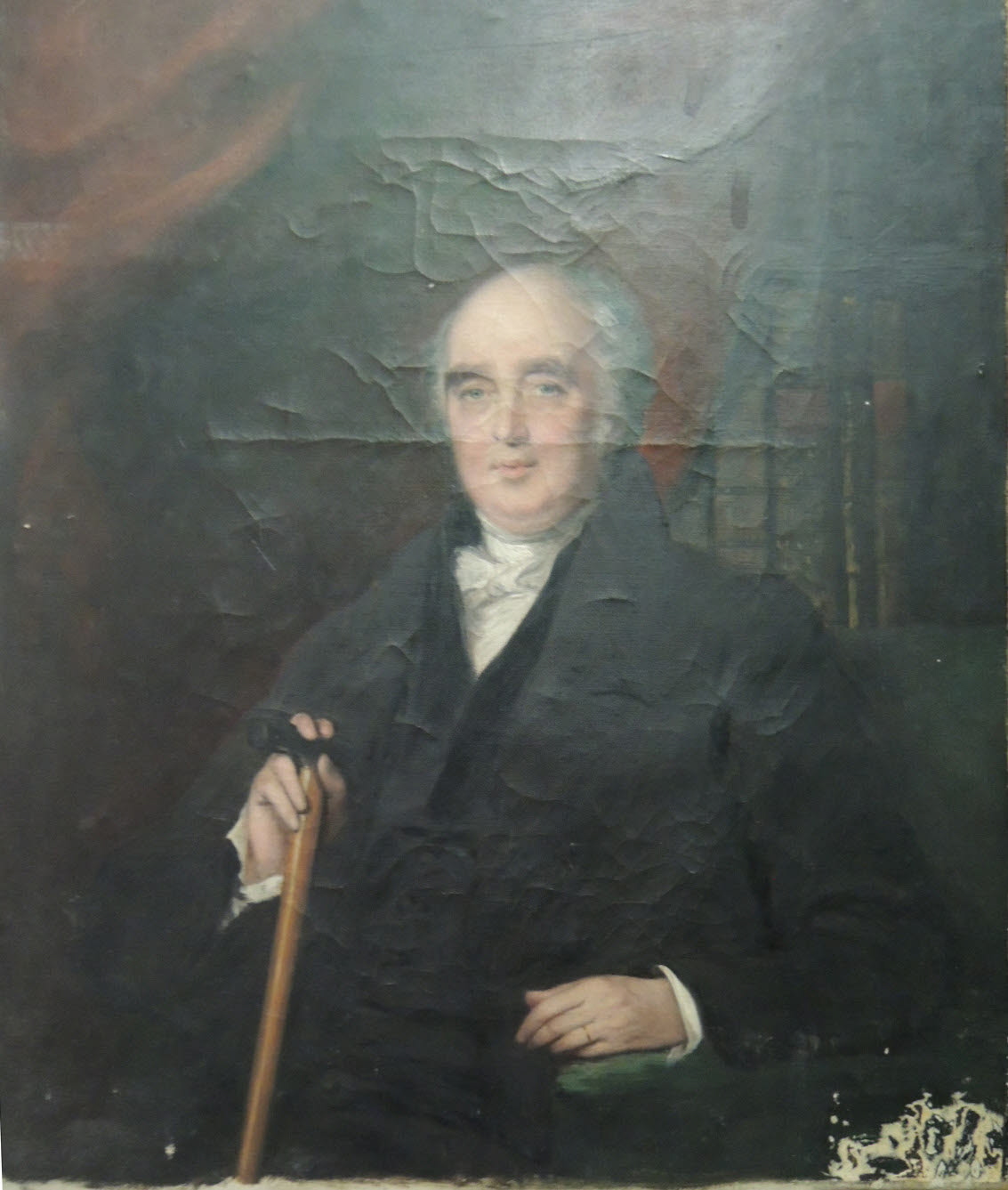 Portrait d'un président des États-Unis en buste. Il est assis, vu de face, a la tête découverte et tient une canne à la main droite., Джордж Питер Александер Хили, XIX век (1800–1900)