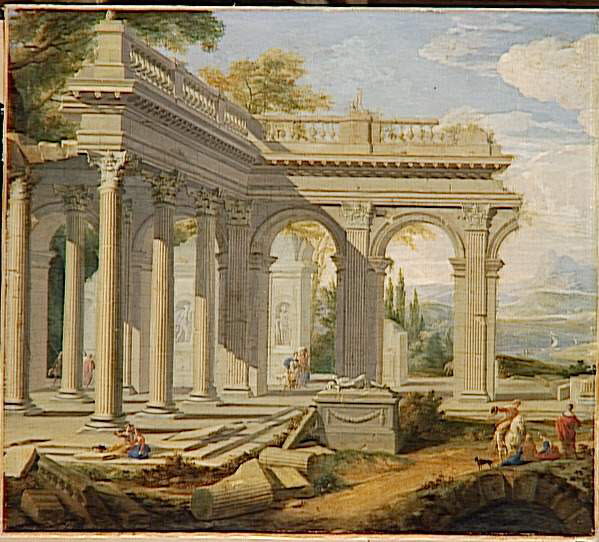 Péristyle d'un palais en ruines, Le Maire, Jean, XVIIe siècle (1600 - 1700)