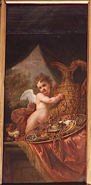 Un Amour près d'un vase d'or et d'argent, Damoiselet, Florentin, XVIIe siècle (1600 - 1700)