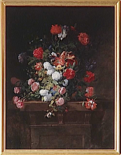 Fleurs diverses dans un vase, Anonyme, XVIIe siècle (1600 - 1700)