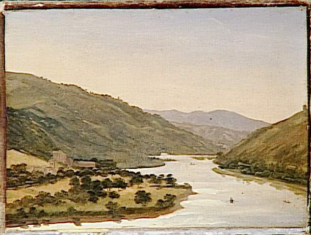 Paysage avec une rivière, Anonyme, Début du XIXe siècle (vers 1800)