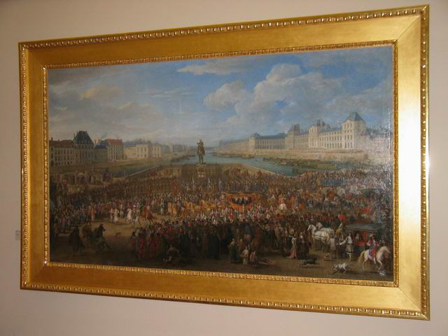 Marche du roi accompagné de ses gardes passant sur le Pont-Neuf et allant au Palais, Van der Meulen, Adam Frans, XVIIe siècle (1600 - 1700)