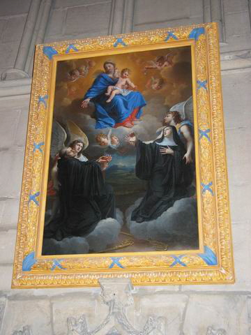 Ex-voto à la Vierge, dit aussi Saint Benoît et sainte Scholastique offrant leur coeur à la Vierge, Coypel, Noël, XVIIIe siècle (1700 - 1800)
