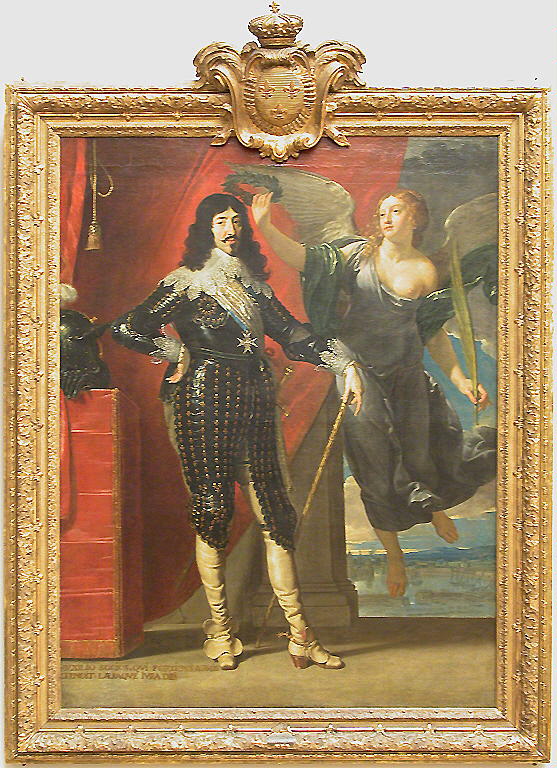 Louis XIII couronné par la Victoire (Siège de La Rochelle, 1628