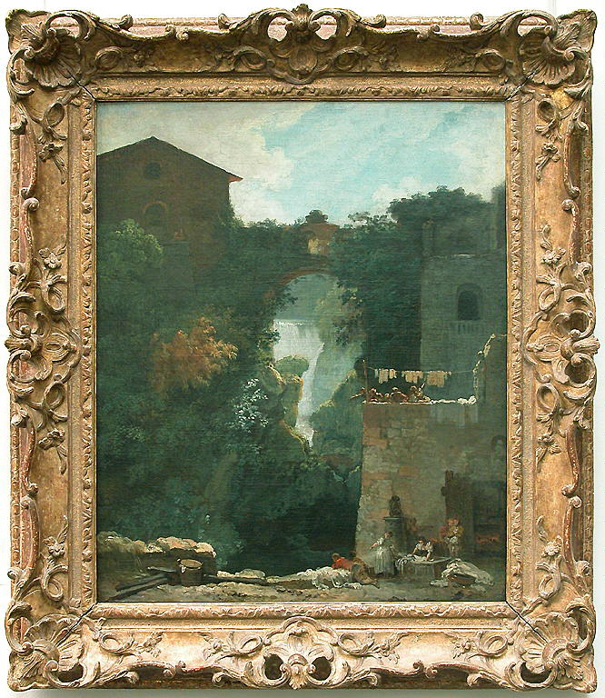 Le Temple de la Sibylle et les cascades de Tivoli - Louvre site des