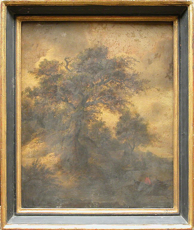 Paysage avec barque, Ruisdael, Jacob Isaacksz van, (imitation XIXème?)