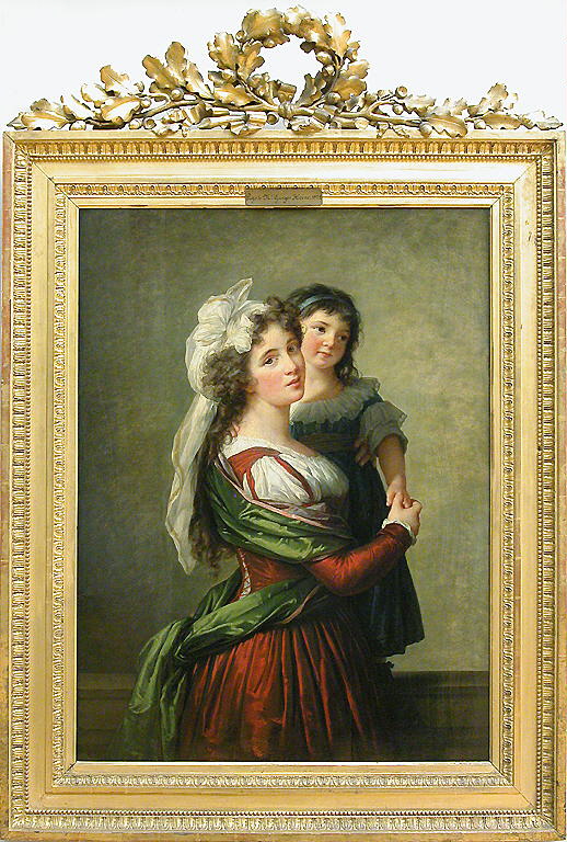 Madame Rousseau, femme de l'architecte Pierre Rousseau, et sa fille ...