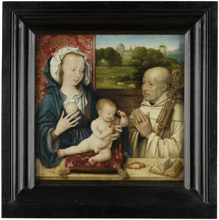 Saint Bernard en prière devant la Vierge et l'Enfant Louvre Collections