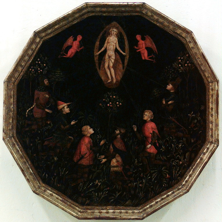 Le Triomphe de Vénus vénérée par six amoureux légendaires (Achille, Tristan, Lancelot, Samson