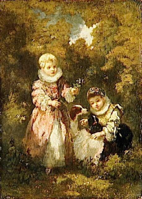 Enfants et chiens, Diaz de la Pena, Narcisse, 2e quart du XIXe siècle (1825 - 1850)