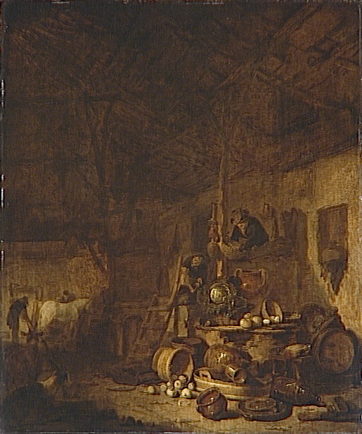 Intérieur de la grange, Poel, Egbert van der, 2e quart du XVIIe siècle (1640 - 1650)