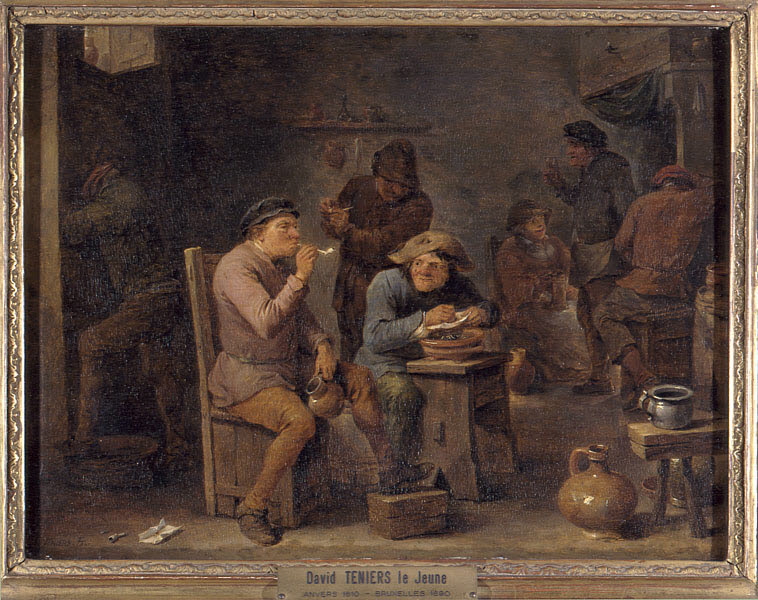 Intérieur de cabaret avec fumeurs, Teniers, David II, 2e quart du XVIIe siècle (vers 1640)