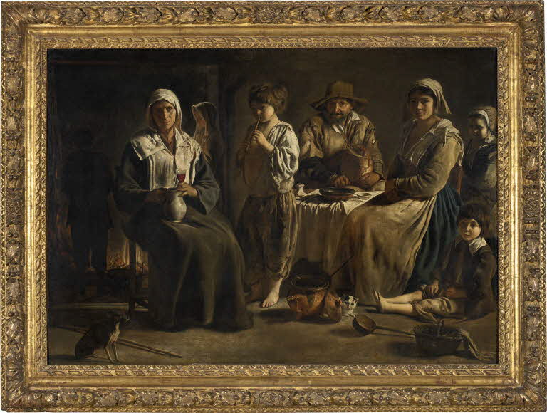 Carte Postale Ancienne Paris 75 – Salon De Paris, œuvre Renée Couet, Famille Paysanne – Noir Et Blanc