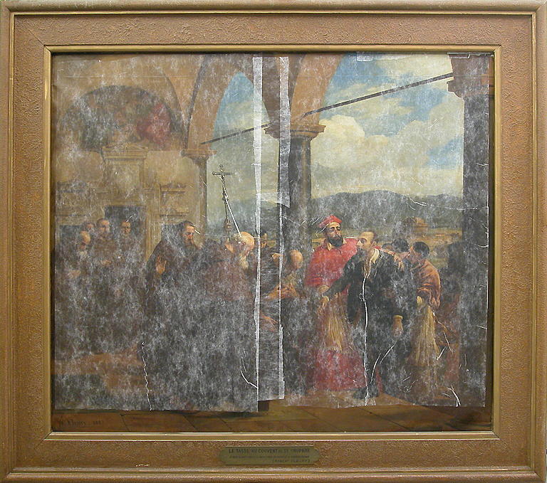 Le Tasse au monastère de Saint Onufre à Rome, Robert Fleury, Joseph-Nicolas, XIXe siècle (1800 - 1900)