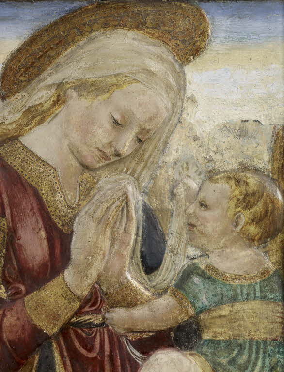 Tapisserie Murale Vierge à L'Enfant, Art Religieux Italien, 20x26 In, Charlotte Home