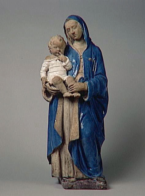 La Vierge debout portant l'Enfant sur le bras droit, Italie, 1400 - 1600