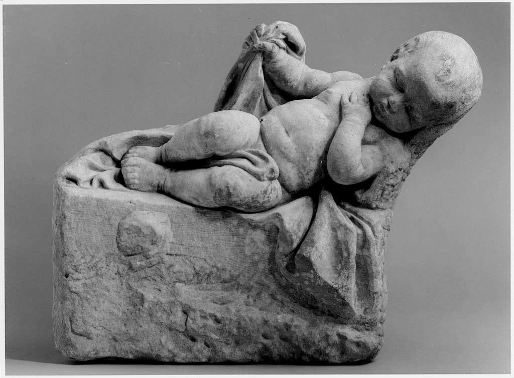 Enfant nu couché sur une draperie, France, 1700 - 1800