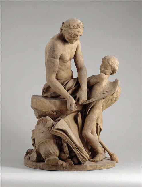 Anacréon arrachant une plume des ailes de l'Amour, France, vers 1750