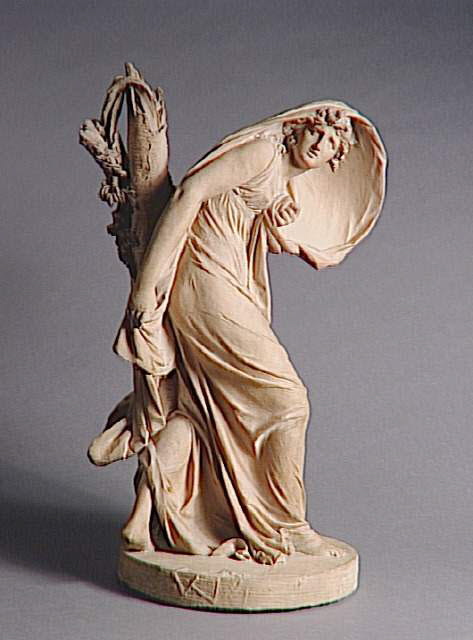 Femme effrayée d'un coup de tonnerre qui vient de rompre un arbre à côté d'elle, Stouf, Jean-Baptiste, 1798