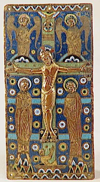 Plaque médiane de reliure : Crucifixion