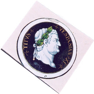 Plaque circulaire : Titus, d'une série de douze (MRR 260 à 271)