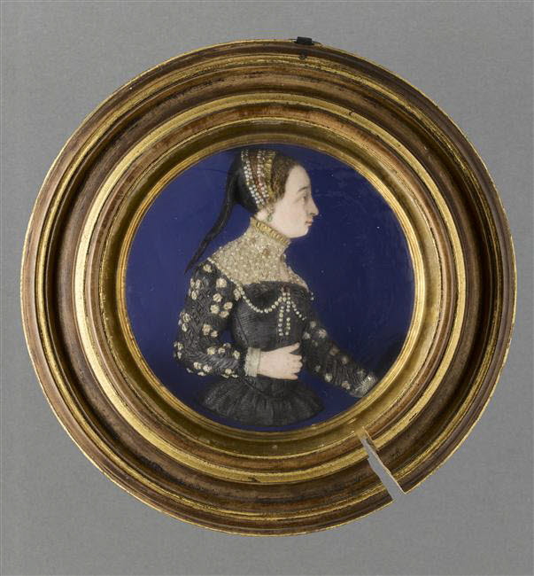 Médaillon rond : buste de femme, Anonyme