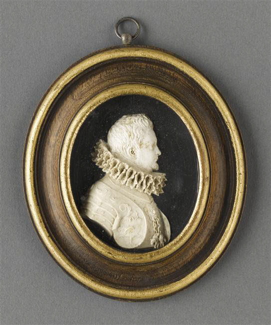 Médaillon ovale : buste de chevalier de la Toison d'Or, Anonyme