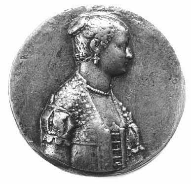 Médaille : femme en buste tournée vers la droite, image 1/1