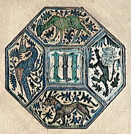 Carreau hexagonal : Lion, image 3/4