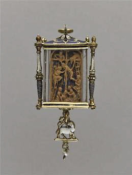 Pendentif en forme de lanterne : scènes de la Passion ; agneau à la partie inférieure, image 3/4