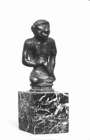 Statuette : singe assis, image 1/1