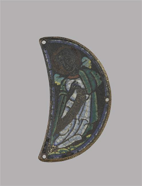 Plaque en croissant : ange