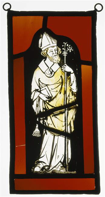 Panneau d'un ensemble de trois : un saint évêque