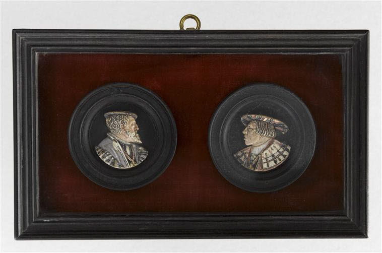 Pions de tric-trac : Charles Quint et Ferdinand Ier, Anonyme