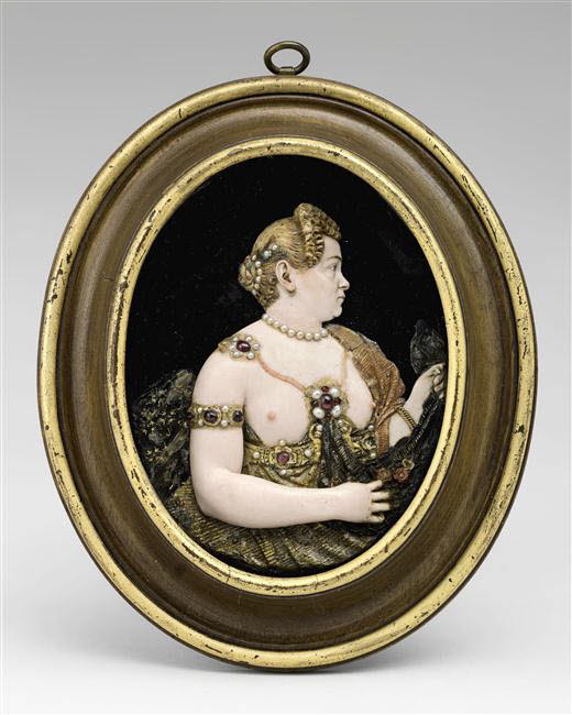 Médaillon ovale : buste de femme en Cérès, Anonyme