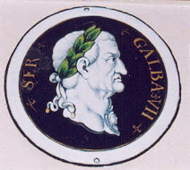 Plaque circulaire : Galba, d'une série de douze plaques (MRR 260 à 271)