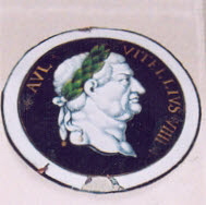 Plaque circulaire : Vitellius, d'une série de douze plaques (MRR 260 à 271)